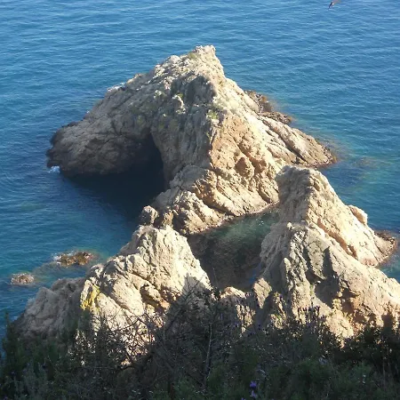 Vieille Ville Tossa Vue Sur Mer